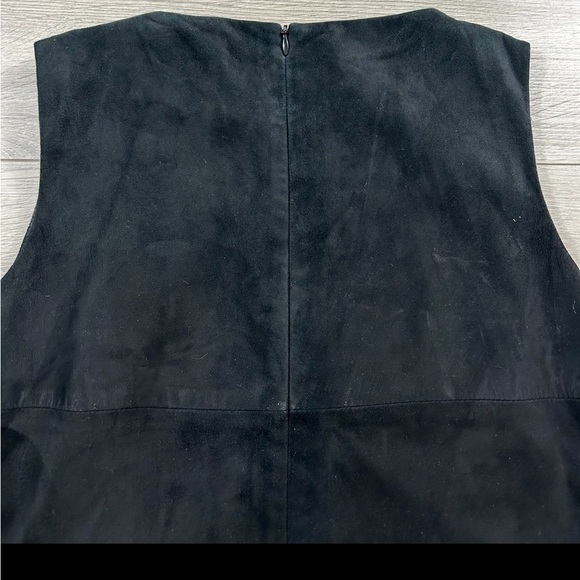 Dolce & Gabbana Black Suede Crew Neck Knee Length Dress - Picture 8 of 13